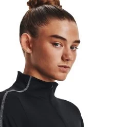 Under Armour Train Cold Weather Cold Weather Half Zip Sweatshirt Black Grey Women -Sports Comprehensive ua 1373969 001 006
